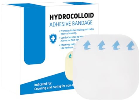 Bandages hydrocolloïdes, bandages anti-brûlures – Patch flexible et imperméable 5 feuilles pour les plaies sensibles, les incisions, les cicatrices, les voyages, la natation