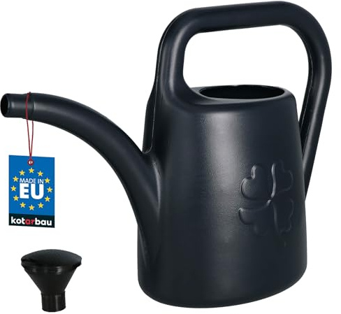 KOTARBAU® Vattenkanna - Trädgårdsvattenkanna - Plast - 4,5 L - Antracit - med Avtagbar Stril - Blomkanna - för Inomhus och Utomhus - Bevattningskanna - Ergonomiskt Handtag