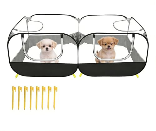 Small Animal Enclosure for Indoor Use - Reversible Sun Protection with Multiple Function - Indoor Cat Enclosure - For Travel, Home & Free Range of Rodents and Cats