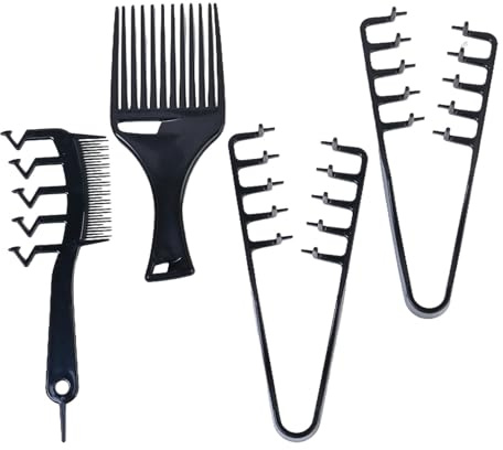 4 pcs Cepillo para el Cabello de Hombre para Estilismo Cepillo Pelo Rizado Peine Hombre Peine Antitirones Para Estilismo Cuidado y Desenredado