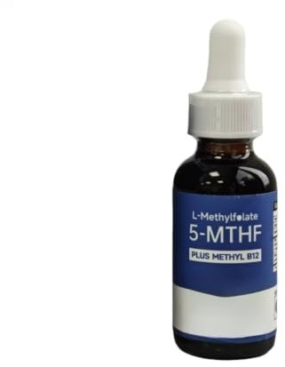 L-metylfolat + metyl B12 flytande droppar - sublinguala | 5-MTHF Form - Stödjer humör, metylering, kognition - Bioaktiva former vitamin