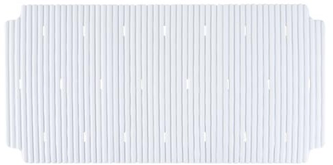 AQUALONA® Luxury Bath Mat, Anti-Mould Non-Slip – Extra Soft TPE, Machine Washable – BPA, Latex, Phthalate Free (Aquamat White)