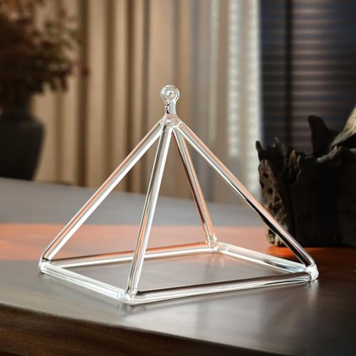 Sound Healing Crystal Singing Bowl Quartz Crystal Singing Pyramid 8'' With Free Suede Stick