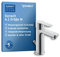 Duravit A.1 Waschtischarmatur, Größe M (Auslauf Höhe 109 mm), Wasserhahn Bad mit Zugstangen-Ablaufgarnitur, Waschbecken Armatur, Chrom