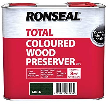 Ronseal RSLTTWPGR25L Trade Total Wood Preserver Green 2.5 Litre