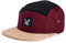 Blackskies® Port Elizabeth 5-Panel Cap Wildlederschirm aus Kunstleder Unisex Baseball Mütze Weinrot