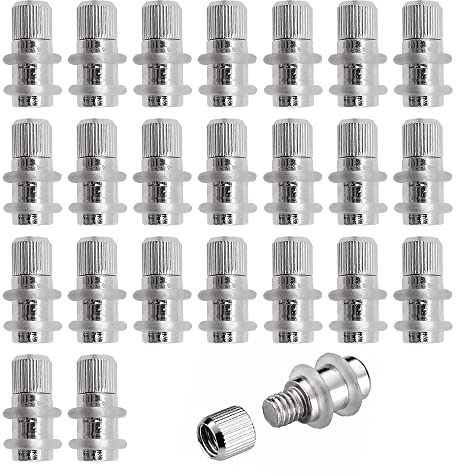 HLIWS 24 Pezzi 8mm mensola Supporto Perni,Perni per mensole armadio,con anello antiscivolo in silicone,per Mensola, Scaffalatura, Libreria, Mobili