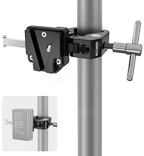 NEEWER V-Lock Battery Clamp with Tripod Clamp, Gimbal Holder and 15mm Rod, Compatible with FXLION Sony, Neewer V, PS006 Batteries