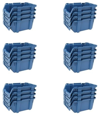 Tayg Pack 24 Gavetas de Plastico Encajables y Apilables nº51 - Organizador de Tornillos, Cajones, Caja de Almacenamiento, Cubetas de Plastico Rectangulares, 17x10,7x8 cm