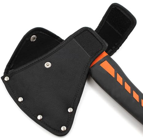 Housse de tête de hache en nylon épais amélioré, avec boucle en métal à suspendre pour hache de camping