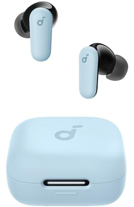 Soundcore P30i de Anker Auriculares con Cancelación de Ruido, Cancelación de Ruido Potente e Inteligente, Graves Potentes, 45 Horas de Reproducción, Estuche 2 en 1 y Soporte para el Móvil, IP54