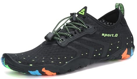 SAGUARO Water Shoes Women – Swim Shoes, Quick-Dry Barefoot Aqua Socks for Beach, Pool, Surfing and Outdoor Activities Black 8
