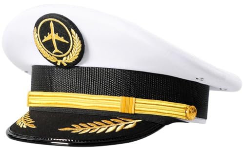 Sombrero De Piloto, Gorra De Capitán De Aerolínea, Accesorio De Disfraz De Piloto De Halloween, Sombreros Temáticos Para Fiesta De Piloto, Accesorio De Disfraz De Halloween De Piloto De Aerolínea