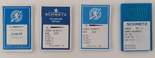 AGHI ago 2140TP LWX6T 29BL Schmetz 10pz Sottopunto Macchina da Cucire Lewis Brother Blindstitch Consew (Misura 90)