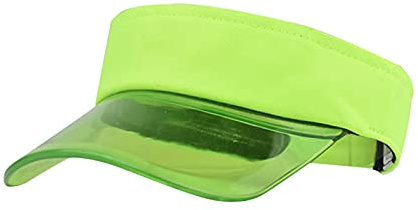 Casquette Unisexe Retro 80s Neon Sun Visor Visière Plastique Pub Visière Golf Chapeau Fluo Visière de Sport Fantaisie Chapeau de Soleil rétro pour Femmes et Hommes à l'extérieur Chapeaux Visière