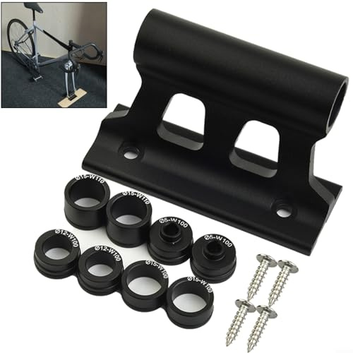 Bike Fork Mount, Bicycle Fork Mount Truck Block, Bike Car Roof Rack Carrier, Quick Release Thru Axle Fitments, 5x100mm/12x100mm/15x100mm/15x110mm Models - Long-Lasting Aluminum(Black)