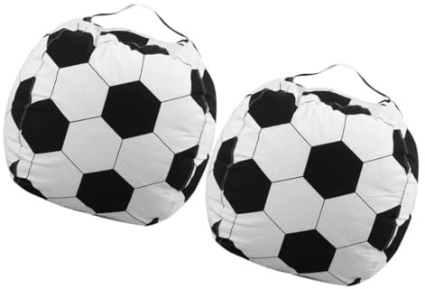GLEAVI 2 Stück Aufbewahrungstasche für geformt Abdeckung groß ausgestopft Sitzsackbezug Jumbo Fußball-Sitzsack Fußballzimmerdekor Sitzsack für Segeltuch