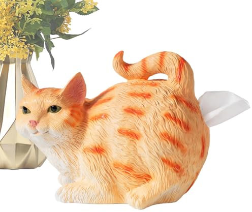 Porta Fazzoletti Per Gatti A Forma Di Sedere | Copri Scatola Fazzoletti Decorativo con Gattino,Accessorio Decorativo Divertente In Resina Materiale Resistente Ideale Per Arredamento Bagno Sala Da