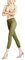 FALKE Damen Leggings Pure Matt 50 DEN Capri W LE halb-blickdicht einfarbig 1 Stück, Grün (Cactus 7186), M