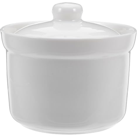 Cabilock Keramik Suppenterrine Mit Deckel 3.94X3.94X3.74In Isolierter Stewed Pot Für Aromatische Suppen Und Dessertschale Mit Deckel Ideal Für Küche Und Haushalt