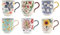H&H Creamtea Lot de 6 tasses en porcelaine sans soucoupe, 350 cc