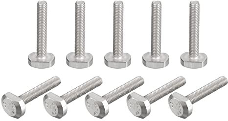 QUARKZMAN T-Ranura Perno, 20 uds M6x35 mm T Ranura Inserción Perno Deslizantes Pernos 304 Inoxidable Acero Acero T Forma Tornillos para T Carril