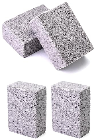 QWORK® 4Pcs Grill Cleaning Brick, Pumice Cleaning Block, BBQ Cleaning Tool, Remove Oil Stains for Grilling