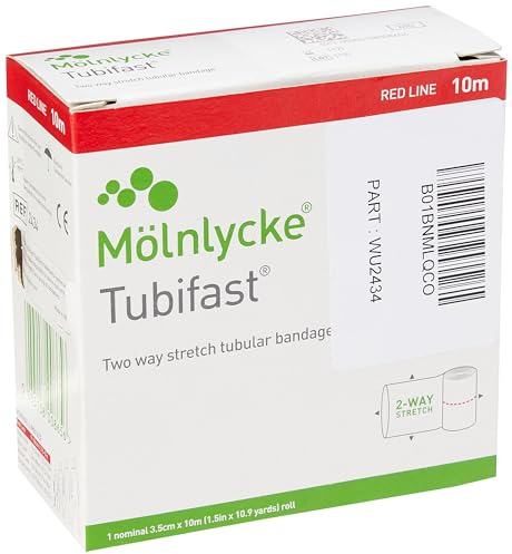 Tubifast rot elastischer Zwei-Wege-Verband, saugfähig 3.5cm x 10m, 1pc mullbinden molnlycke