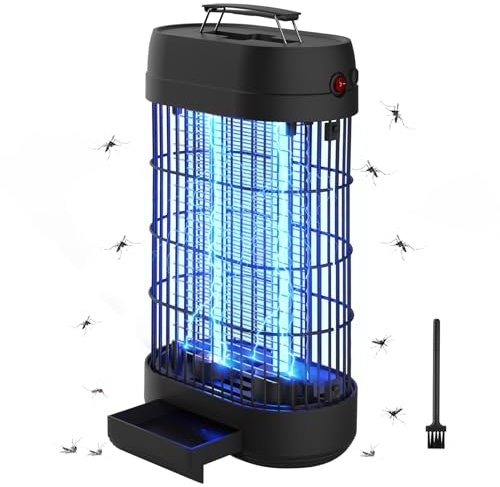 EUQQZU Lampe Anti Moustique, 18W UV Tue Mouche Eléctrique Couvrant 80m², Anti Insectes Moucherons Mites Intérieur Extérieur,Piège à Moustique pour Jardin Terrasse Piscine Chambre Maison Cuisine