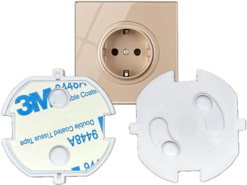 Lot de 5, 10, 15 ou 20 cache-prises pour bébé, sécurité enfant avec mécanisme rotatif, protection pour enfants et bébés, protection enfant pour prises Schuko (5 pièces)