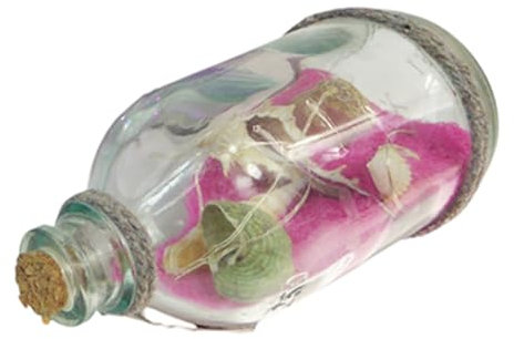 Zelda Bomboniere Farbige Sandflasche Muschel Dekoration Linie Meer (Fuchsia)