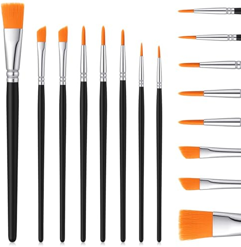 Juego de 8 pinceles de maquillaje, pinceles de pintura facial, pinceles profesionales para artistas infantiles, pintura corporal, pinceles de maquillaje para Halloween, carnaval, cosplay
