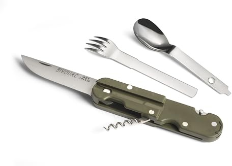 TB Bivouac® - couteau multifonctions (Kaki) - Housse Camouflage