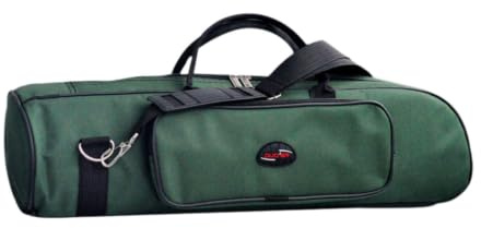 Fonowx Borsa per tromba a tre tasti, custodia protettiva per violino, borsa a tracolla portatile per trasporto, palcoscenico, spettacolo, studio, Verde