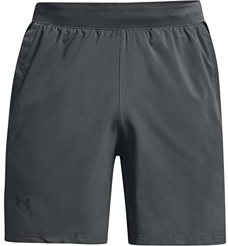 Under Armour mens Launch Run 7-inch Shorts , Pitch Gray/Reflective , Large