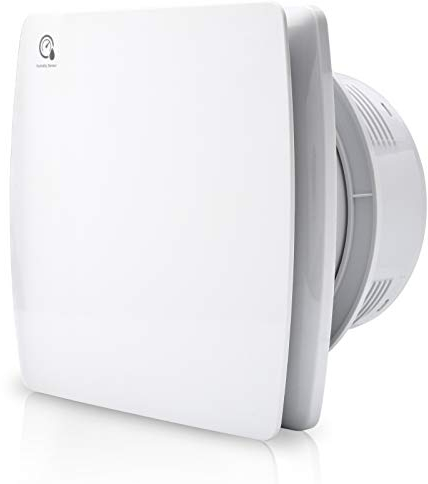 Yakimz Badlüfter mit Feuchtigkeitssensor Leise Badlüfter 150mm Abluftventilator mit Timer und Rückstauklappe Weiß Ventilator Wandventilator Bad Lüfter für Küche,WC und Badezimmer