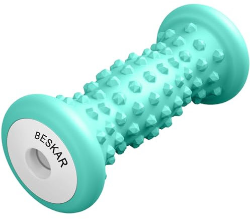 BESKAR Foot Massager for Plantar Fasciitis Relief, Deep Tissue Muscle Massager Roller for Foot Arch Pain, Heel Spur Pain, Stress Relief, Neuropathy, Reflexology Tool (Green)