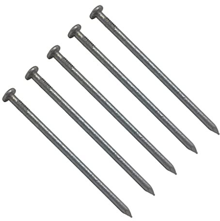 TERF® 100mm X 4.50mm Galvanised Round Wire Nails 100mm (4 inch) X 4.50mm Round Nail For Soft and Hard Timber Wood Joinery Construction Furniture Craft Decking Fence Multi Purpose - Pack of 30