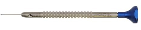 Horotec MSA01.214 - Cacciavite per orologiaio, corpo e stoppino a forma di T in acciaio inox, testa in alluminio con cuscinetto a sfere, prodotto in Svizzera (0,70 mm)