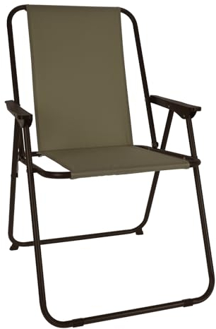 Mojawo Campingstuhl Faltstuhl Stoff Oxfort Olivegrün Klappstuhl Anglerstuhl Regiestuhl Angelstuhl Metall B 57 x T 48 x H 85 cm