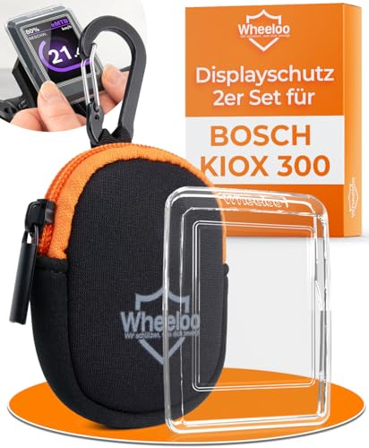 WHEELOO Displayschutz Set für Bosch Kiox 300 I Schutzhülle für E-Bike I transparent & wasserabweisend I EBike Display Schutz Zubehör E Bike