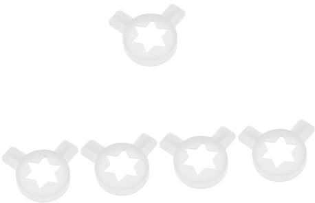 ABOOFAN 5pcs Ice Cream Machine Accessories - Ice Cream Maker Parts - Ice Cream Modeling Cap & Nozzles - White Plastic