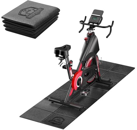 HAPBEAR Tapis de Fitness Pliable - 173x61x0,5cm, Sport Antidérapant, Protection pour Vélo Elliptique et Appareils de Fitness, PVC Haute Densité, Tapis de Sol Sport