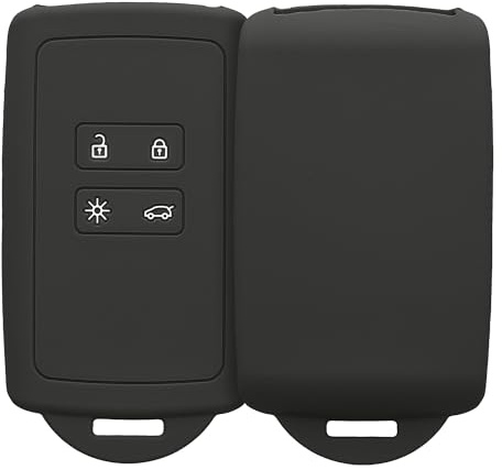 kwmobile Custodia Compatibile con Renault con 4 tasti Smart Key (solo Keyless Go) - Cover Chiavi Auto Protezione Copri Telecomando - Copri Chiave Copertura nero matt
