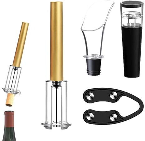 Ouvre-bouteille de vin multifonctionnel, kit d'accessoires de vin | Ensembles de tire-bouchon manuels pour bouteilles de vin, ouvre-bouteille manuel pour barman, serveur, cuisine à domicile, fêtes