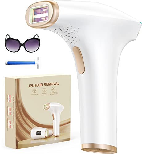 Haarlosy Epilatore Luce Pulsata IPL, 3-in-1 HR/SC/RA Epilatore Laser per Donna e Uomo, 9 Livelli di Energia Regolabile Adatto Depilatore Corpo, Viso, Ascelle, Gambe (Bianco)