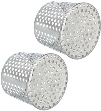 PATIKIL skyddsfilter för takränna 9,9 cm – 8,6 cm, 2 st PVC-termineringslock nätskärm takventilationsskydd rostfritt stål koniskt avgasrör skydd nedåtrör skyddsfilter sil för nedrör