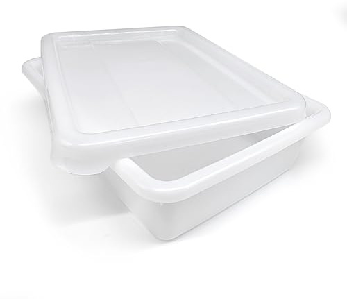 Pack 3 Bandejas Alimentarias con Tapa 2,2L Sin BPA Cocinas y Restaurantes