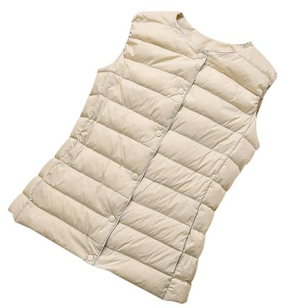 Chaleco Plumas Mujer Ligero Chaleco Plumon Acolchado Guateado sin Mangas Señora Chalecos Acolchados Plumifero Plumífero Ultraligero Chaqueta sin Mangas para Mujer Tallas Grandes Invierno Corto Fino L