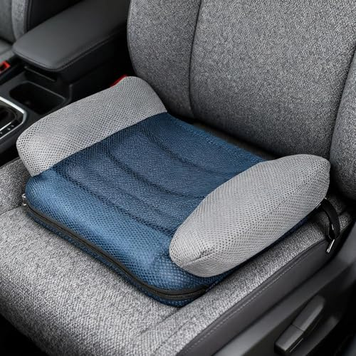 Faticenic Seggiolino Auto per Bambini, seggiolino Auto Gonfiabile per Bambini - Gonfiaggio rapido a Bocca, Design a Rete Portatile per Viaggi - Blu, 14, 57x19, 29 Pollici, per, Bambino Gonfiabile